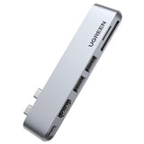 Hub Ugreen CM380 (80856), 2x USB-C, HDMI 4K 40Gbps, Gri