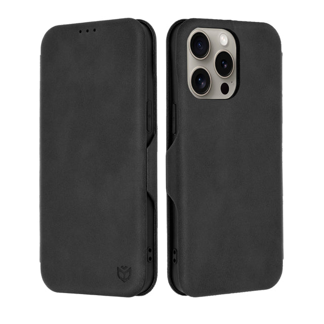 Husa de protectie Techsuit Safe Wallet Plus compatibil cu iPhone 15 Pro Max, Negru