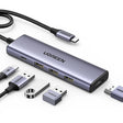 Hub/Dock Ugreen Docking Station CM511 (15597), Fast Charge, Type-C to 3x USB, Type-C PD100W, HDMI 4K@60Hz, 5Gbps, Plug&Play, Gri
