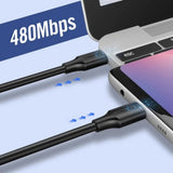Cablu Ugreen US286 (50997), USB-C to USB-C, 3A, 60W, 1m, Negru