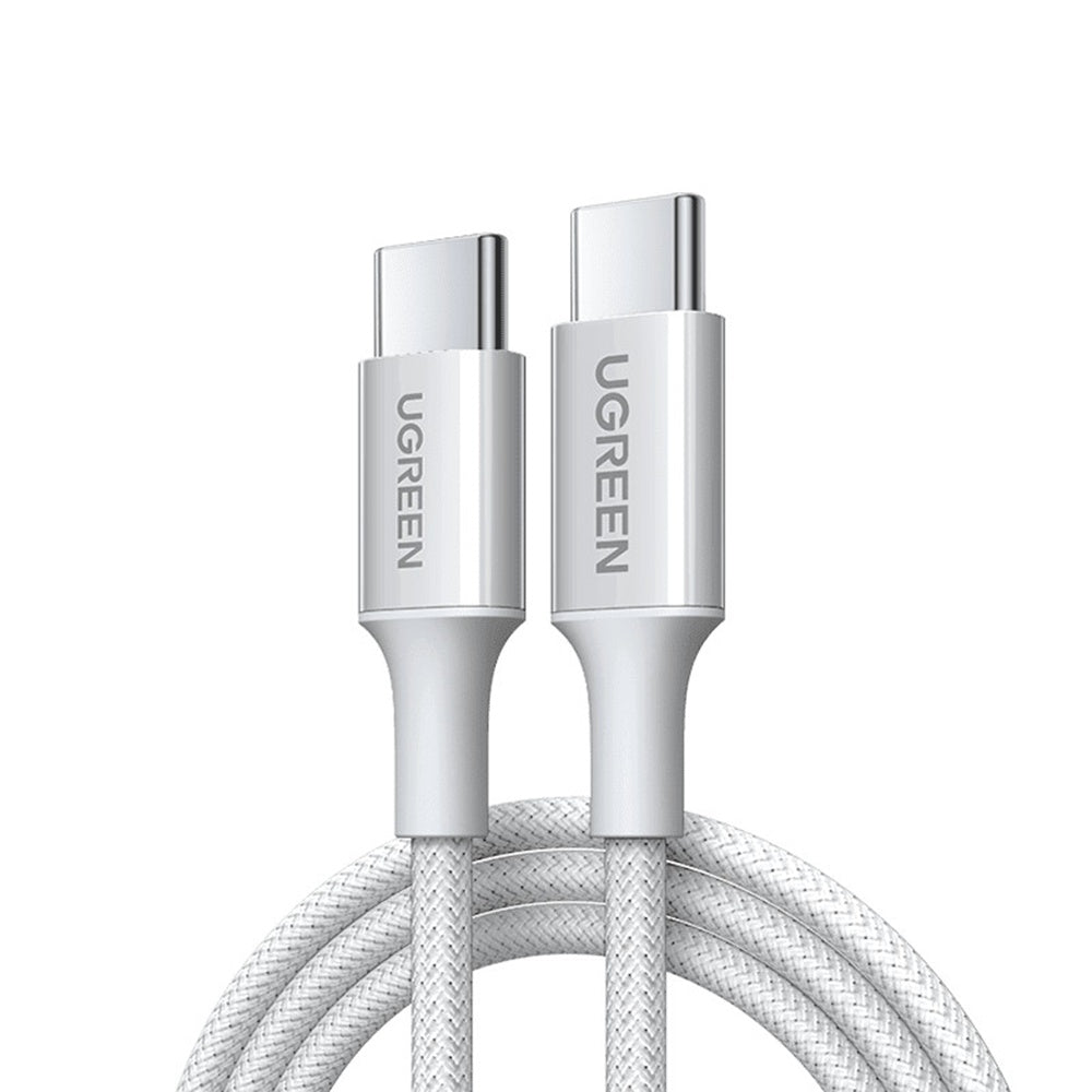 Cablu Ugreen L501 (35465), USB-C to USB-C, 3A, 60W, 1m, Nylon, Titanium Gray