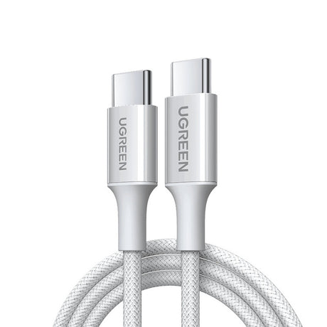 Cablu Ugreen L501 (35465), USB-C to USB-C, 3A, 60W, 1m, Nylon, Titanium Gray