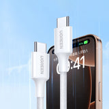 Cablu Ugreen L501 (35254), USB-C to USB-C, 3A, 60W, 1m, Nylon, Negru