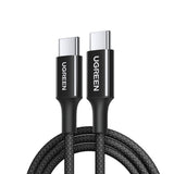 Cablu Ugreen L501 (35254), USB-C to USB-C, 3A, 60W, 1m, Nylon, Negru