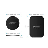 Suport Ugreen (set de 2) Metal Plate LP123 (60410), Rectangular + Rounded Shape, Negru