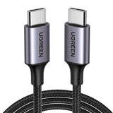 Cablu Ugreen US261 (50152), USB-C, 60W, 2m, Gri