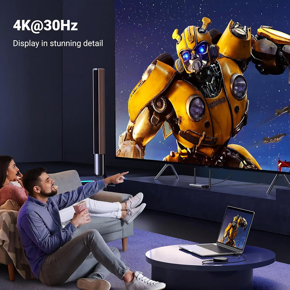 Adaptor Ugreen Wireless Transmitter Receiver CM586 (90909A), HDMI, 50M 4K@30Hz, Negru