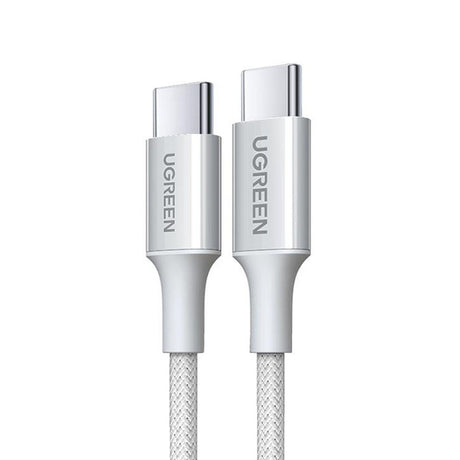 Cablu Ugreen L502 (65255), USB-C to USB-C, 5A, 100W, 1m, Nylon, Titanium Gray