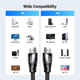Cablu Ugreen HD140 (80404), HDMI, 8K@60Hz 48Gbps, 3m, Negru