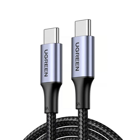 Cablu Ugreen US316 (70429), Type-C to Type-C, Fast Charging, PD100W, 5A, 480Mbps, 2m, Negru