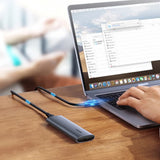 Stocare Ugreen Hard Drive Enclosure CM400 (10903), with USB to Type-C Cable, USB-C to M.2 B-Key, for SSD SATA, 6Gbps, 2TB, Gri