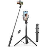 Selfie Stick Ugreen LP586 (15062), Trepied Telescopic, Telecomanda Bluetooth, Negru
