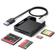 Ugreen Card Reader 4in1 CR125 (30333), USB3.0 to 1x SD Slot, 1x TF Slot, 1x CF Slot, 1x MS Slot, 170MB/s, Negru