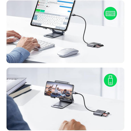 Ugreen Card Reader CM387 (80798), Type-C to USB, TF/SD Card, Plug&Play, 2TB, Gri