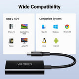 Adaptor Ugreen Cititor de Carduri Type-C la TF/SD, 170MB/s, Negru