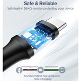 Cablu Ugreen US287 (60116), USB to Type-C, 3A, 18W, 1m, Negru