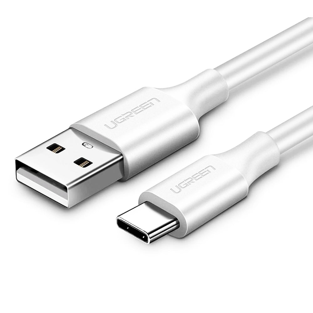 Cablu Ugreen US287 (60123), USB-C, 18W, 2m, Alb