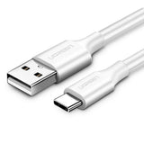 Cablu Ugreen US287 (60123), USB-C, 18W, 2m, Alb