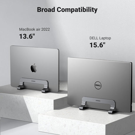 Suport Ugreen Vertical Laptop LP258 (20471), Adjustable Stand, Single Slot, Up to 15.6", Argintiu