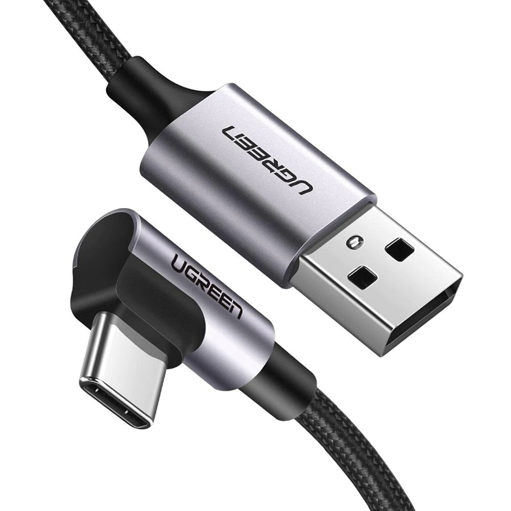 Cablu Ugreen Right Angle US284 (70255), USB-C, 18W 3A, 3m, Gri