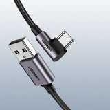 Cablu Ugreen Right Angle US284 (70255), USB-C, 18W 3A, 3m, Gri