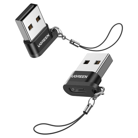 Adaptor Ugreen Adapter US280 (50568), USB to USB-C, Sync & Charge, Lanyard, 480Mbps, Negru