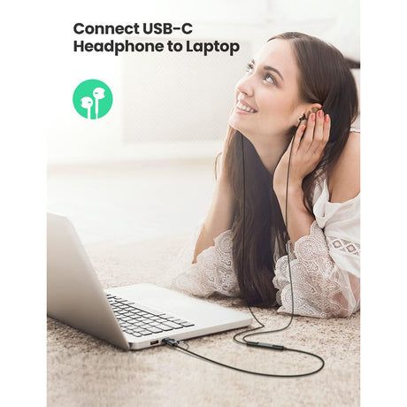 Adaptor Ugreen Adapter US280 (50568), USB to USB-C, Sync & Charge, Lanyard, 480Mbps, Negru