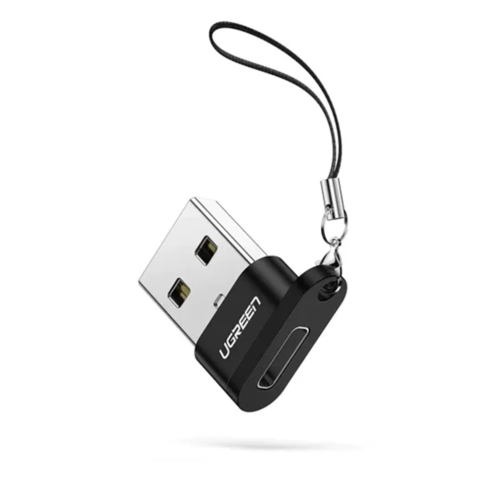 Adaptor Ugreen Adapter US280 (50568), USB to USB-C, Sync & Charge, Lanyard, 480Mbps, Negru