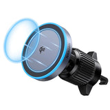 Suport Auto pentru Telefon cu Incarcare Wireless, Qi2, 15W - Techsuit W708 (35970) - Space Gray