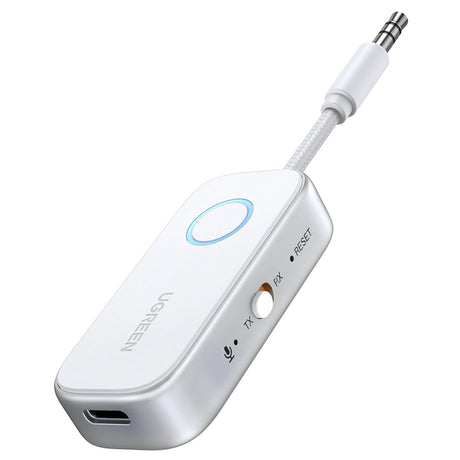 Gadget Ugreen Audio Receiver CM872 (45812), Jack 3.5mm, Microphone, BT, USB-C, 300mAh, TX/RX Mode, 18hrs Playback, Alb