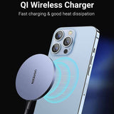 Incarcator Ugreen Wireless CD245 (30233), Qi, 15W, MagSafe, Aluminum Alloy, Strong Magnets, USB-C Cable Included, 1.5m, Gri