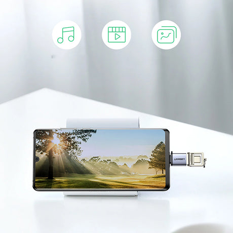 Adaptor Ugreen OTG Type-C la USB (50283), 5Gbps, Gri