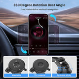 Suport Techsuit MagProX (S12), for Dashboard, MagSafe Compatible, 360° Rotation, Suction Cup Mounting Base, Negru