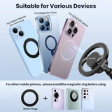Suport Techsuit MagProX (S12), for Dashboard, MagSafe Compatible, 360° Rotation, Suction Cup Mounting Base, Negru