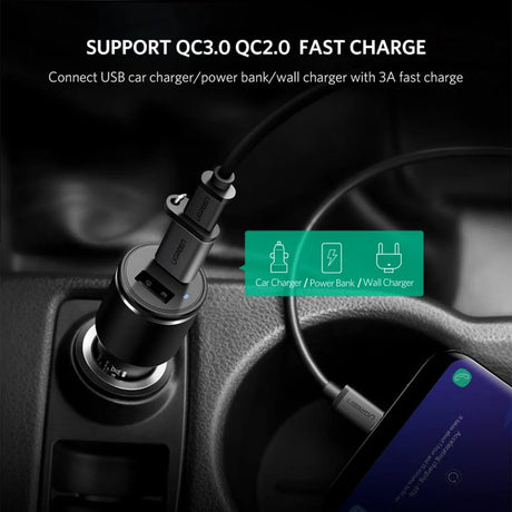 Adaptor Ugreen OTG USB Type-C, 3A, QC3.0, 5Gbps, Gri