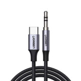 Cablu Ugreen CM450 (20192), Type-C la 3.5mm, DAC, 1m, Gri