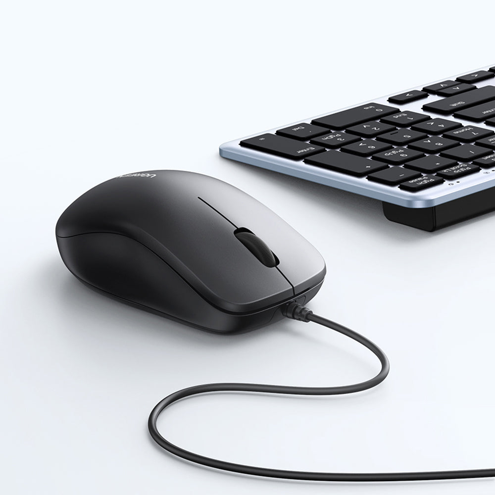 Mouse Ugreen MU007 (90789), USB, Ergonomic, 1200DPI, Negru