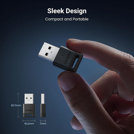 Adaptor Ugreen Bluetooth CM591 (35995), USB, negru