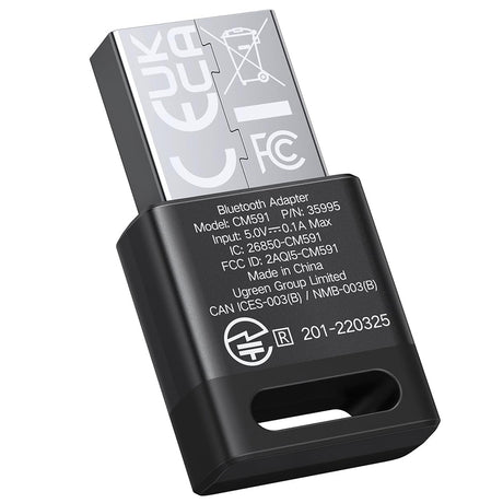 Adaptor Ugreen Bluetooth CM591 (35995), USB, negru
