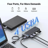 Hub Ugreen CM653 (15548), USB 4x USB / Type-C, 5Gbps, Negru