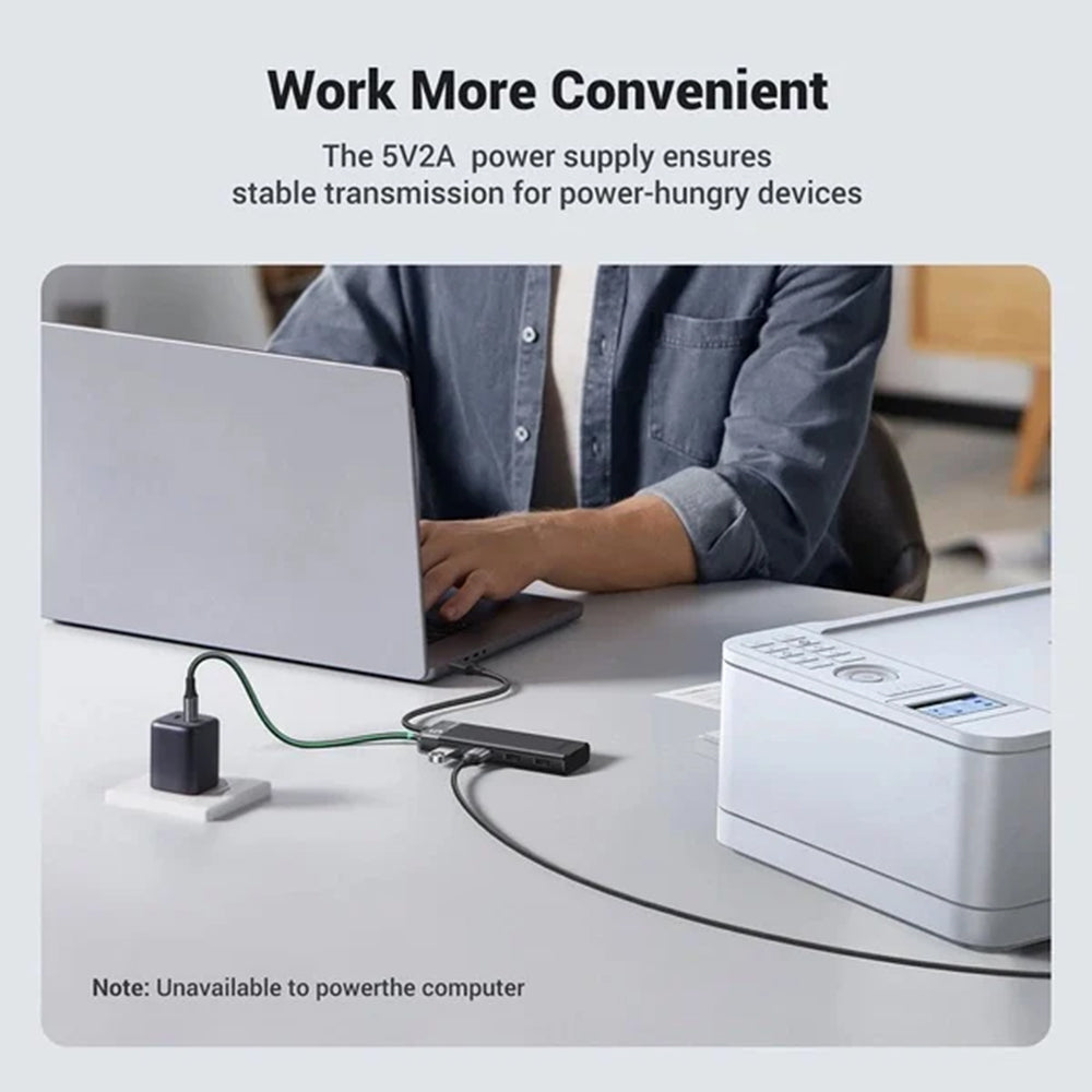 Hub Ugreen CM653 (15548), USB 4x USB / Type-C, 5Gbps, Negru