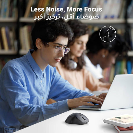 Tastatura/Mouse Ugreen Wireless Mouse MU101 (90395), Bluetooth 5.0, 1000/1600/2000/4000 DPI, Ergonomic Design, Negru
