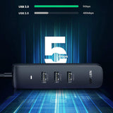 Hub Ugreen CM416 (10916), Type-C 4x USB, 5Gbps, Negru