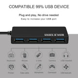 Hub/Dock Techsuit Docking Station QuantumNode 4 in 1 (H15), USB to 4x USB 3.0, ABS, Negru