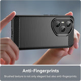 Husa pentru Honor 400 Pro - Techsuit Carbon Silicone - Black