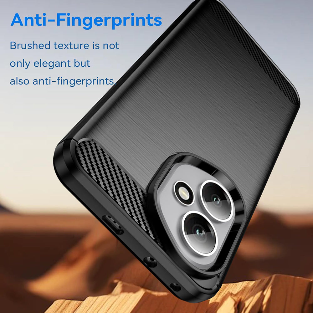 Husa de protectie Techsuit Carbon Silicone compatibil cu Honor 400, Negru