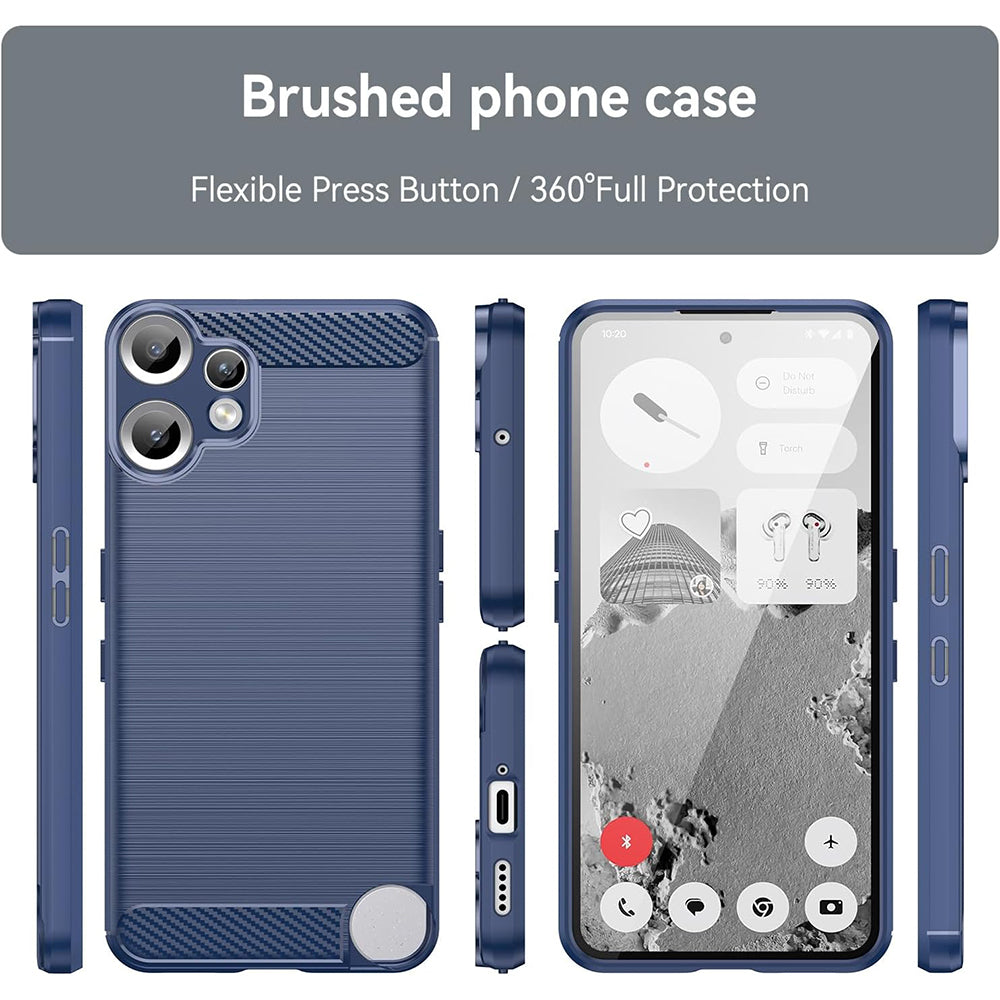 Husa de protectie Techsuit Carbon Silicone compatibil cu Nothing CMF Phone 2 Pro, Albastru