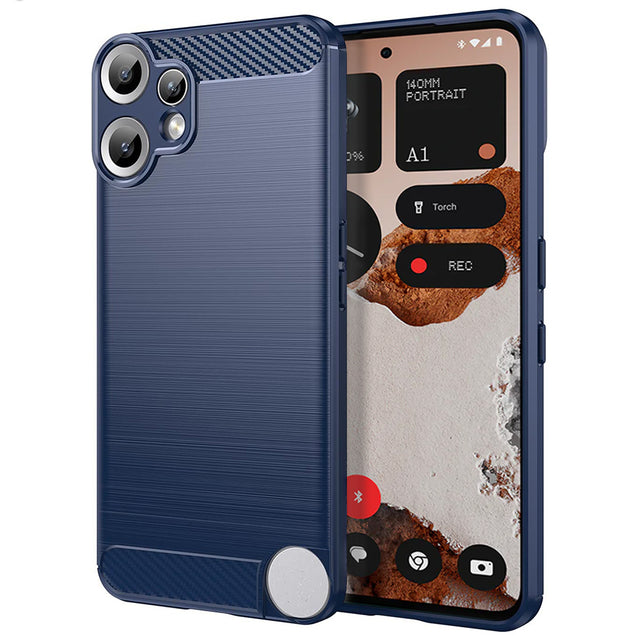 Husa de protectie Techsuit Carbon Silicone compatibil cu Nothing CMF Phone 2 Pro, Albastru