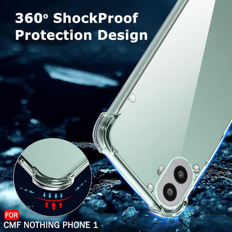 Husa de protectie Techsuit Shockproof Clear Silicone compatibil cu Nothing CMF Phone 2 Pro, Transparent