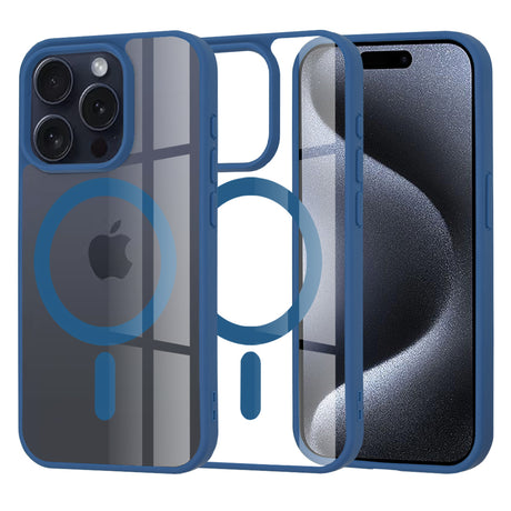 Husa de protectie Techsuit MagSafe Pro compatibil cu iPhone 15 Pro, Albastru